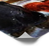 美しいヴィンテージの絵画クリスマス ポスター (角)