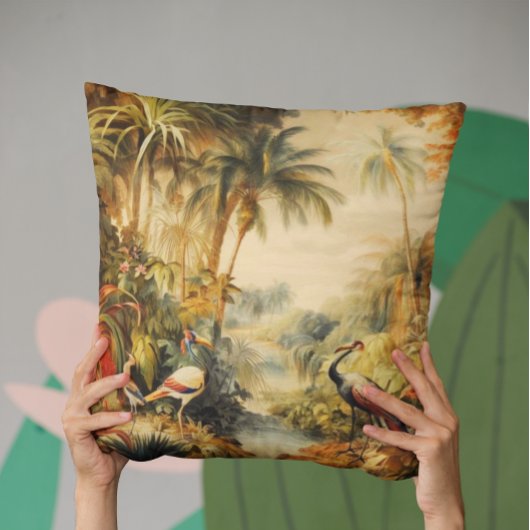 美しいヴィンテージの絵画植物性ツルのヤシ クッション