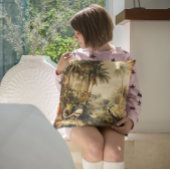 美しいヴィンテージの絵画植物性ツルのヤシ クッション