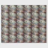 美しいヴィンテージの絵画植物性フラミンゴ ラッピングペーパー (フラット)