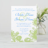 美しいヴィンテージの花のウェディング招待状 招待状 (スタンド正面)