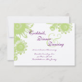 美しいヴィンテージの花のウェディング・RSVPカード 招待状 (正面)