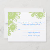 美しいヴィンテージの花のウェディングRSVPカード 出欠カード (正面)