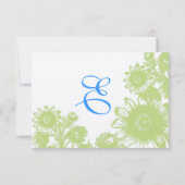 美しいヴィンテージの花のウェディングRSVPカード 出欠カード (裏面)