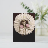 美しいヴィンテージの花の女性 ポストカード (スタンド正面)