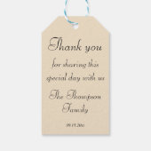 美しいヴィンテージの花パステルパターンパーティー ギフトタグ (裏面)