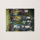 美しいヴィンテージの芸者の日本幻灯のスライド ジグソーパズル (横)