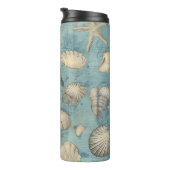 美しいヴィンテージの貝殻が青 タンブラー (回転右)