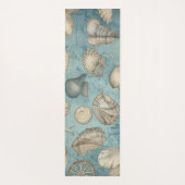 美しいヴィンテージの貝殻が青 ヨガマット (裏面)