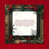 美しいヴィンテージの馬とフレームのクリスマス シーズンカード