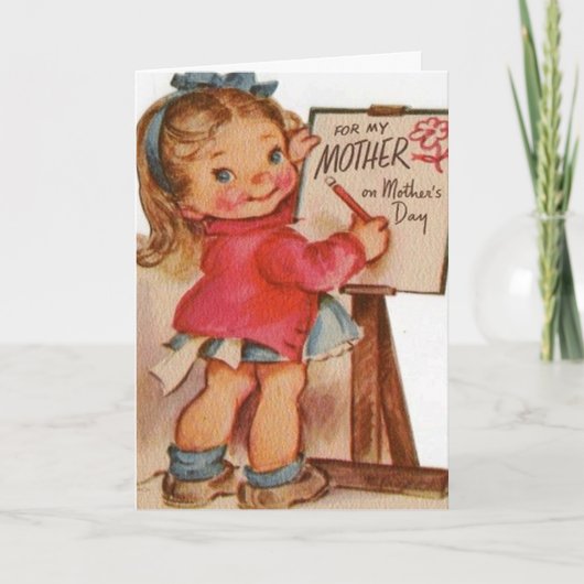 美しいヴィンテージのMarjorieのたる製造人の母の日 カード (正面)