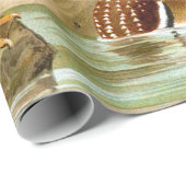 美しいヴィンテージアヒルの池のデコパージュ ラッピングペーパー (ロールコーナー)