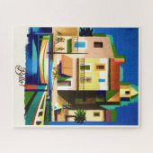 美しいヴィンテージイタリアン旅行ポスター ジグソーパズル (横)