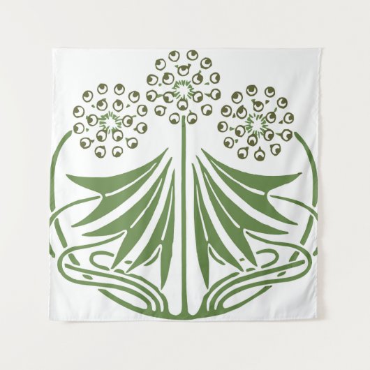 美しいヴィンテージイラストレーション タペストリー (正面)