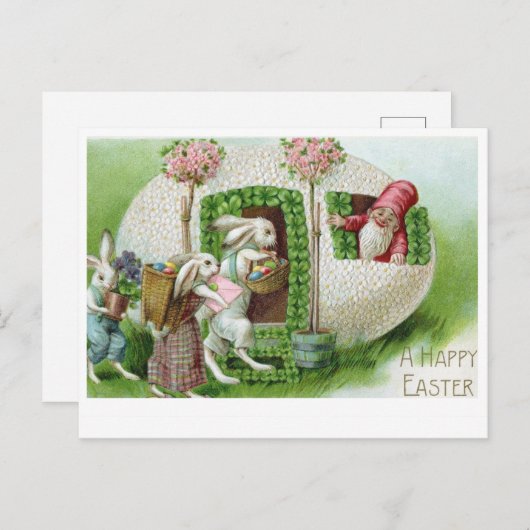 美しいヴィンテージイースターポストカード ポストカード (正面/裏面)