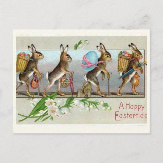 美しいヴィンテージイースター ポストカード (正面)