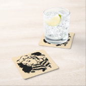 美しいヴィンテージウィメンスケッチコースターセット スクエアペーパーコースター (インサイチュ)