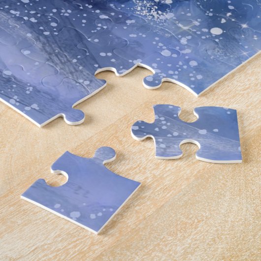 美しいヴィンテージウィンターズナイトパズル ジグソーパズル (側面)