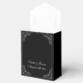 美しいヴィンテージウェディングブラックガラパーティー フェイバーボックス (オープン)