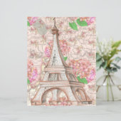 美しいヴィンテージエッフェルタワーパリフローラページ (スタンド正面)