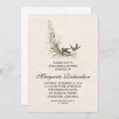 美しいヴィンテージエレガントブライダルシャワー招待状 招待状 (正面/裏面)