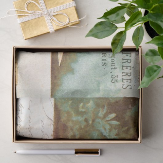 美しいヴィンテージエンジェルとエフェメラデクページ 薄葉紙 (ギフト)