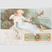 美しいヴィンテージエンジェルとエフェメラデクページ 薄葉紙 (正面)