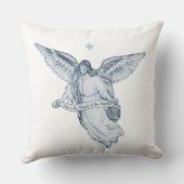 美しいヴィンテージエンジェルのメッセージ クッション (裏面)