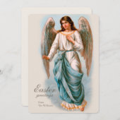 美しいヴィンテージエンジェルイースターの挨拶 シーズンカード (正面/裏面)