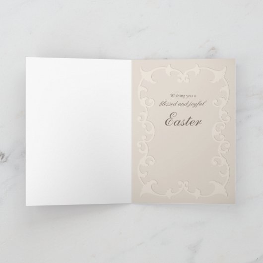 美しいヴィンテージエンジェルイースター恵み シーズンカード (内部)