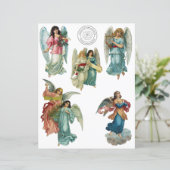 美しいヴィンテージエンジェルスフッシーカットスクラップブック紙 (スタンド正面)