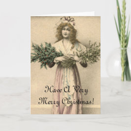 美しいヴィンテージエンジェルメリークリスマスカード シーズンカード