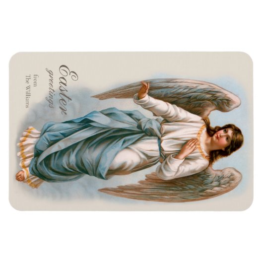 美しいヴィンテージエンジェルCC1092イースターの挨拶 マグネット (横)