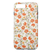 美しいヴィンテージオレンジのフローラ Case-Mate iPhoneケース (裏面)