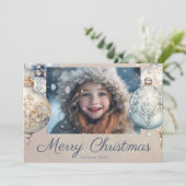 美しいヴィンテージオーナメントワンフォト シーズンカード (スタンド正面)