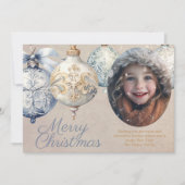 美しいヴィンテージオーナメント写真 シーズンカード (正面)