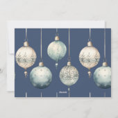 美しいヴィンテージオーナメント写真 シーズンカード (裏面)