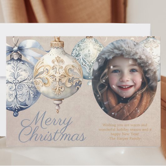 美しいヴィンテージオーナメント写真 シーズンカード