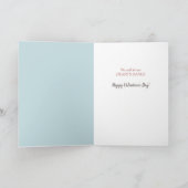 美しいヴィンテージカップル踊りバレンタイン シーズンカード (内部)