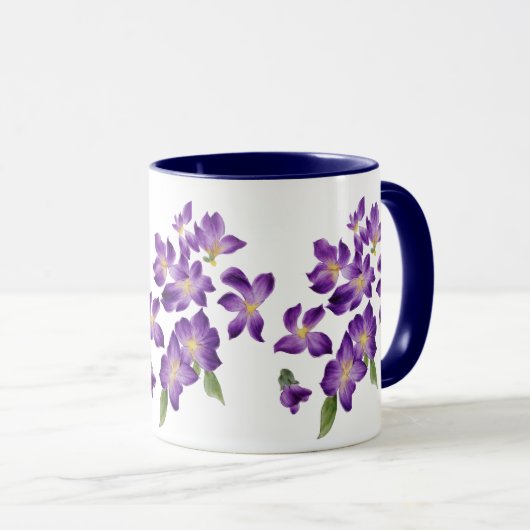 美しいヴィンテージカラフルヴィオレットマグ マグカップ (正面右)