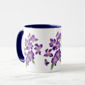 美しいヴィンテージカラフルヴィオレットマグ マグカップ (正面左)