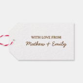 美しいヴィンテージカークリスマスグリーティング ギフトタグ (裏面横)