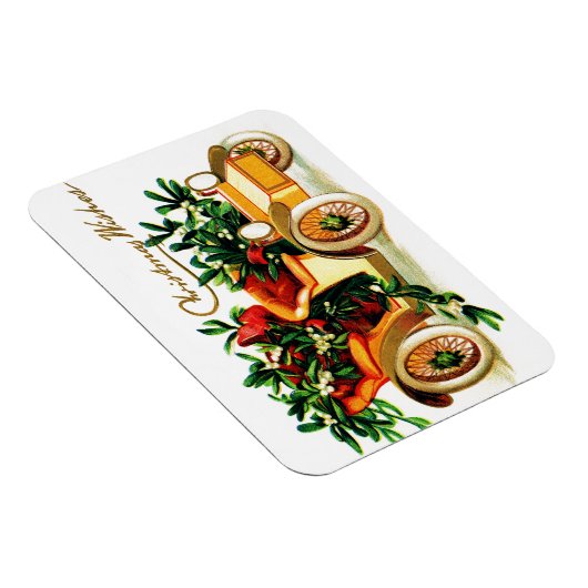 美しいヴィンテージカークリスマスグリーティング マグネット (右側)