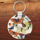 美しいヴィンテージガーデンチョウ キーホルダー (正面)