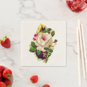 美しいヴィンテージガーリーフローラ スタンダードカクテルナプキン (インサイチュ)