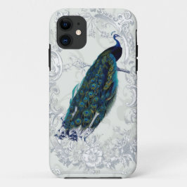 美しいヴィンテージクジャクパーソナライズされたト iPhone 11 ケース