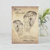 美しいヴィンテージクラゲビーチベビーシャワー 招待状 (スタンド正面)