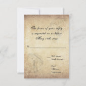 美しいヴィンテージクラゲビーチ結婚式 出欠カード (裏面)