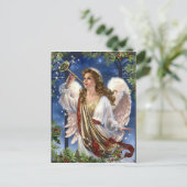 美しいヴィンテージクリスマスエンジェル シーズンポストカード (スタンド正面)