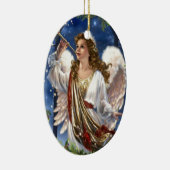 美しいヴィンテージクリスマスエンジェル セラミックオーナメント (右)